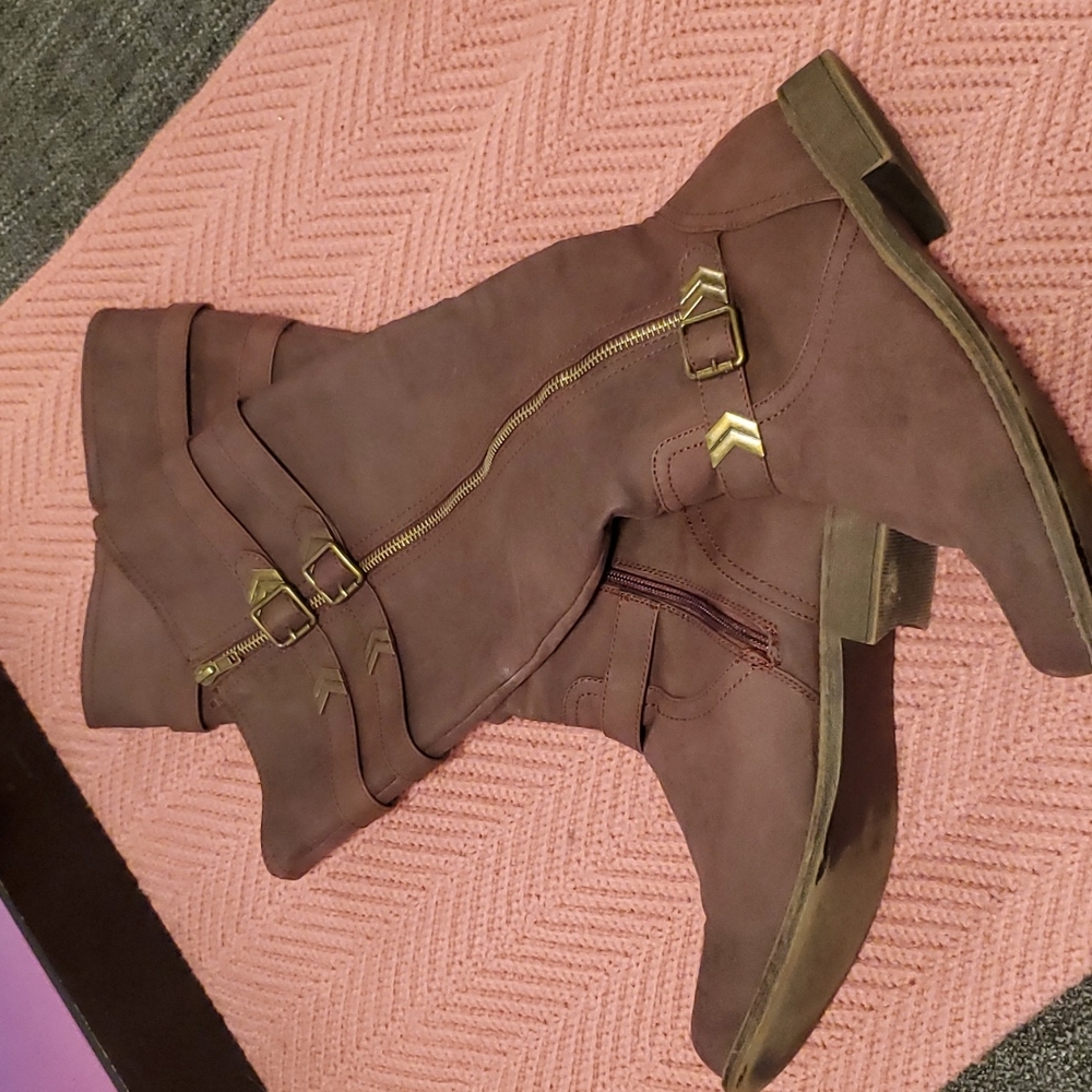 Justfab maroon tall boots